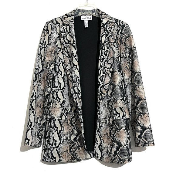 JOSEPH RIBKOFF Snake Print Open Front Jacket - Picture 3 of 12